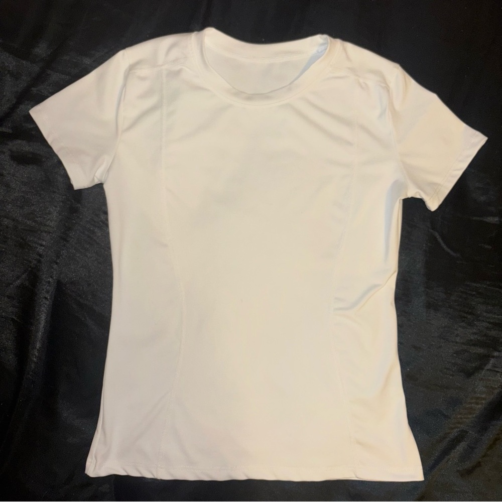 Breathable white workout top